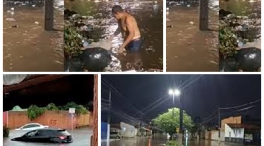 Vídeo: Chuva forte provoca alagamentos e transtornos em Imperatriz
