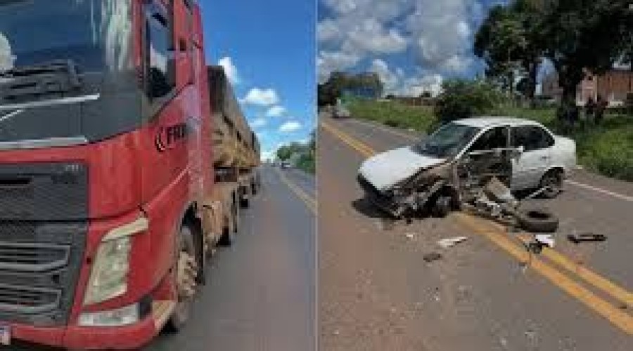 Edson Lobão: Motorista passa mal, perde controle do carro e bate em caminhão no interior do MA
