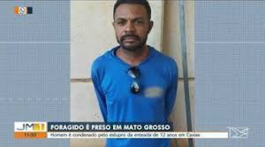 Vídeo: Foragido por estuprar enteada de 12 anos em Caxias (MA) é preso em MT
