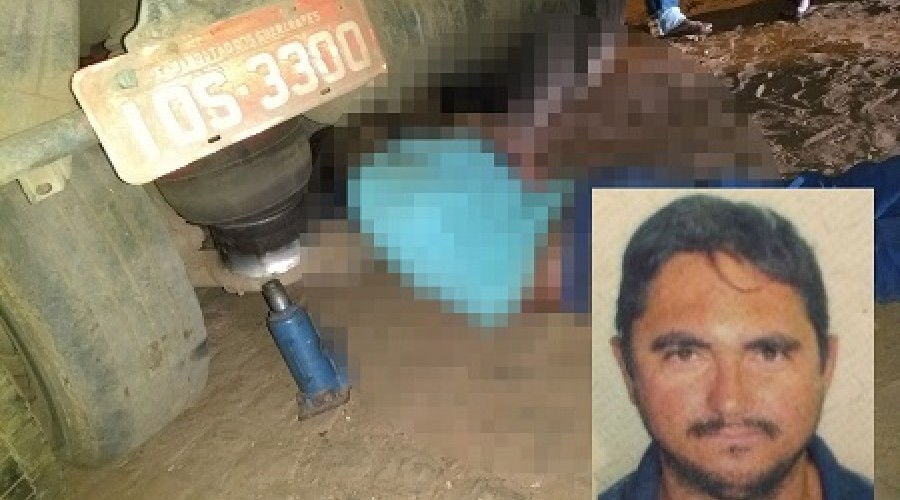 Caminhoneiro morre prensado pela própria carreta no povoado Brejinho
