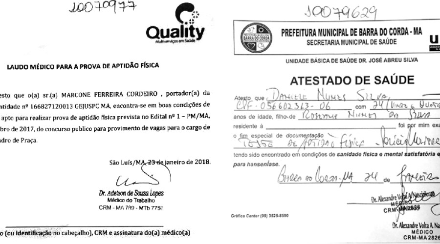Candidatos que morreram no TAF da PMMA tinham atestados médicos