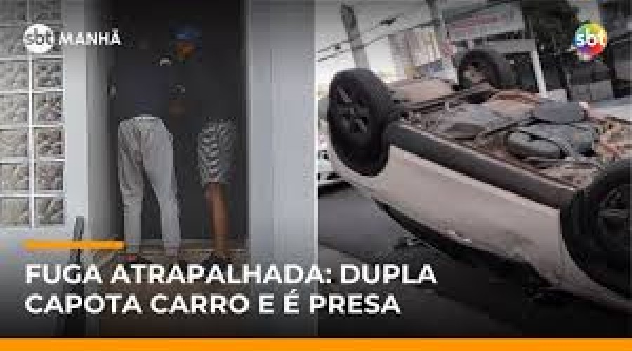 Vídeo: Criminosos são presos após invadir casa, tentar fugir e capotar carro em SP