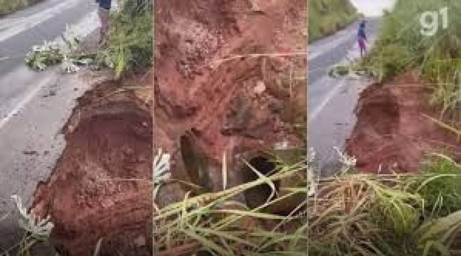VÍDEO: Cratera se abre na MA-119 entre Santa Luzia e Altamira do Maranhão e preocupa motoristas