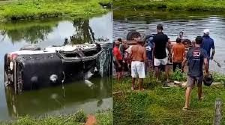 Viatura da Polícia Civil capota e cai em açude no Maranhão; dois policiais ficam feridos