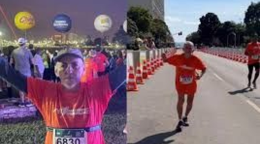 Idosos de 77 e 78 anos correm meia maratona em Brasília; vídeo