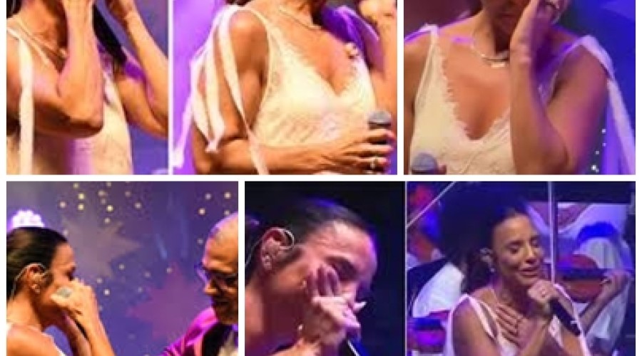 Após término de casamento, Ivete Sangalo chora em show em Salvador