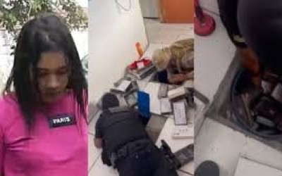 Vídeo: “Índia do PCC” é presa e grande quantidade de drogas é apreendida em Caxias