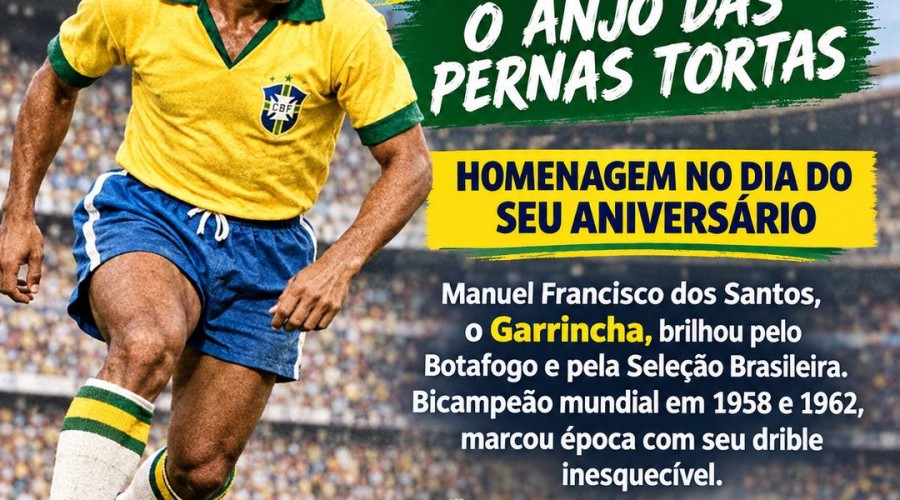 Raízes da História: Aniversário de Garrincha (28/19): o eterno Anjo das Pernas Tortas