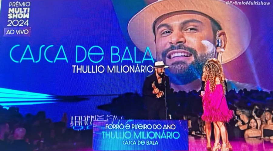 Ele e ‘Casca de bala’ Thúlio Milionário vence prêmio Multishow 2024