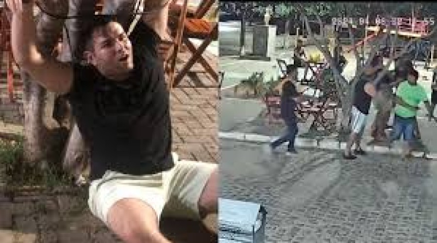 VÍDEO: PM é amarrado em árvore após insistir em dançar com mulher
