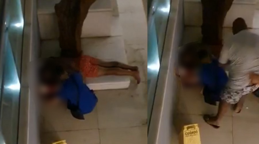 Assista os vídeos: mostra MC Kevin sendo acudido por amigos momentos antes da ambulância chegar