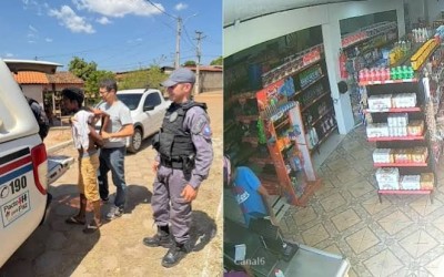 Vídeo - Roubo a supermercado: suspeito é preso e comparsa segue foragido em Carolina