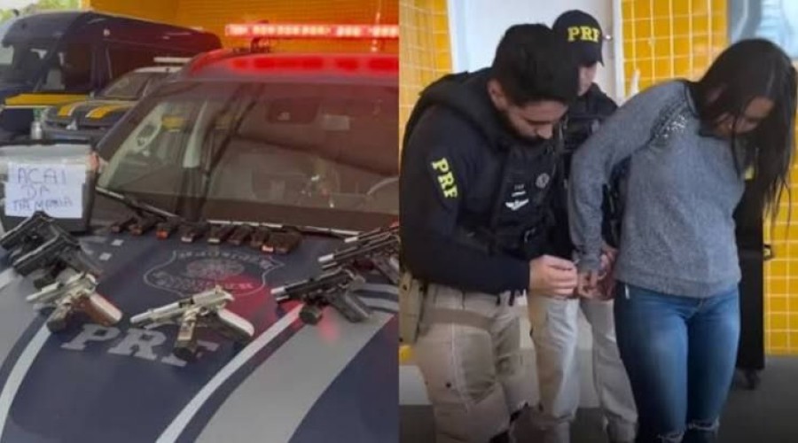 Destino Timon: PRF prende suspeita com armas escondidas em caixa térmica