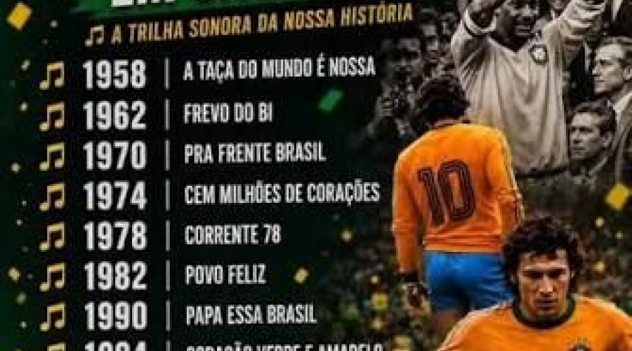 Conheça as músicas que marcaram a trajetória do Brasil nas Copas do Mundo