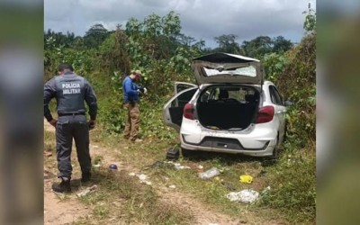 Sequestro teria começado no bairro Angelim. (Foto: Divulgação/PMMA) SÃO LUÍS – Um motorista de aplicativo foi sequestrado, agredido e encontrado dentro do porta-malas de um carro em uma área de matagal no bairro Sacavém, em São Luís, na manhã dessa s