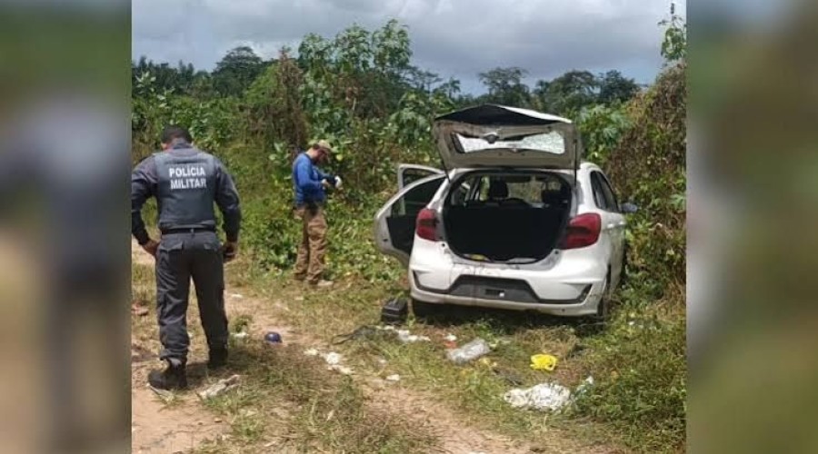 Sequestro teria começado no bairro Angelim. (Foto: Divulgação/PMMA) SÃO LUÍS – Um motorista de aplicativo foi sequestrado, agredido e encontrado dentro do porta-malas de um carro em uma área de matagal no bairro Sacavém, em São Luís, na manhã dessa s