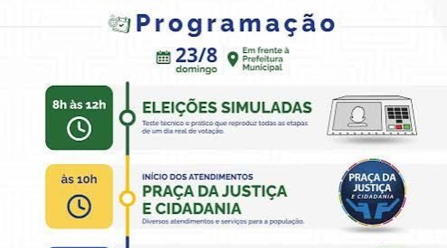 Poder Judiciário Mídias Notícias TJMA, TRE e parceiros realizam Eleições Simuladas e Praça da Justiça em Paulino Neves