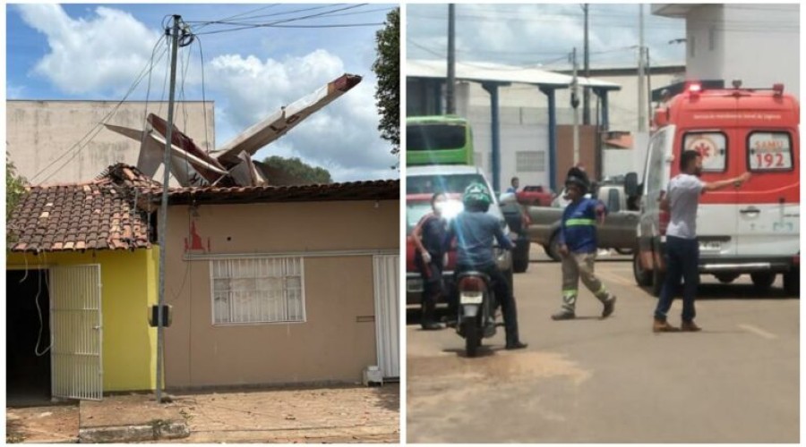 VÍDEO/URGENTE! Avião de pequeno porte cai em cima de telhado de casa em Balsas