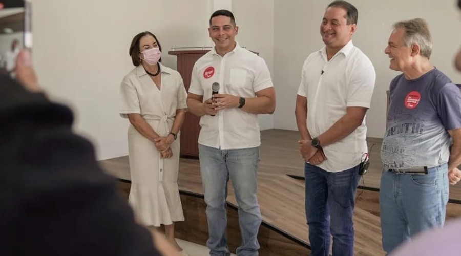 Coletiva de imprensa, Dep. Federal Paulo Marinho Júnior declara apoio a pré-candidatura de Weverton Rocha