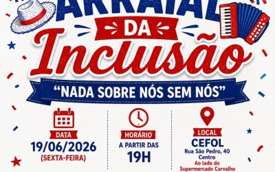 Arraiá da Inclusão une tradição junina, solidariedade e defesa dos direitos das pessoas com deficiência em Caxias  Crie imagens mai