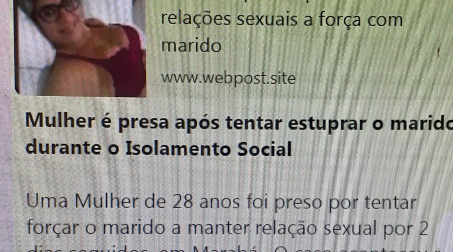 Mulher é presa após tentar estuprar o marido durante o Isolamento Social