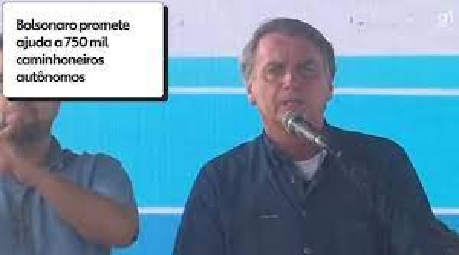 Sem dizer de onde tirará os recursos, Bolsonaro promete ajuda a 750 mil caminhoneiros autônomos para compensar aumento do diesel