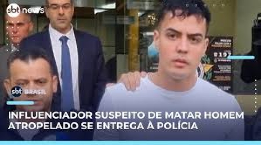 Vídeo: Influenciador acusado de atropelar e matar homem recém-casado se entrega à polícia