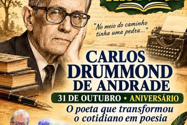 Raízes da História: Carlos Drummond de Andrade: o poeta que transformou o cotidiano em poesia