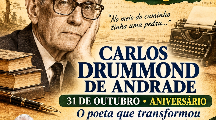 Raízes da História: Carlos Drummond de Andrade: o poeta que transformou o cotidiano em poesia
