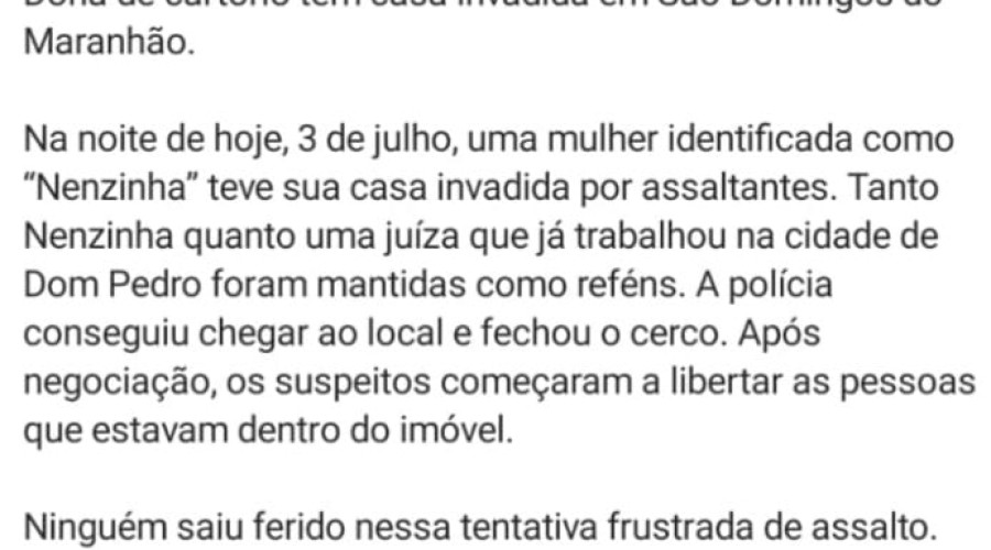 Bandidos fazem reféns Escrivã e Juiza em São Domindo do Maranhão