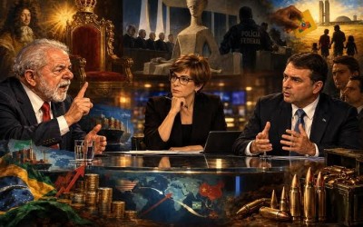 Lula e Flávio Bolsonaro na Globo - Joaquim Haickel