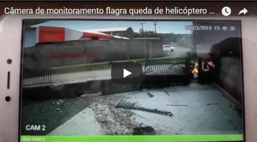 Vídeo mostra momento da queda de helicóptero que matou três em SC