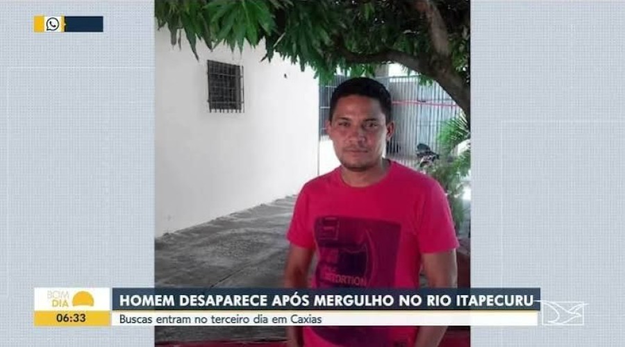 Homem de 44 anos desaparece após mergulhar no Rio Itapecuru, em Caxias