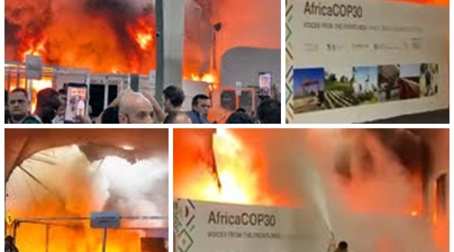 Vídeo: Incêndio assusta participantes da COP30 na Zona Azul