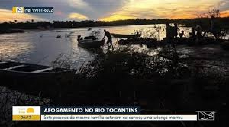 Governador Edison Lobão/MA: Criança morre e quatro pessoas da mesma família desaparecem após barco virar em rio