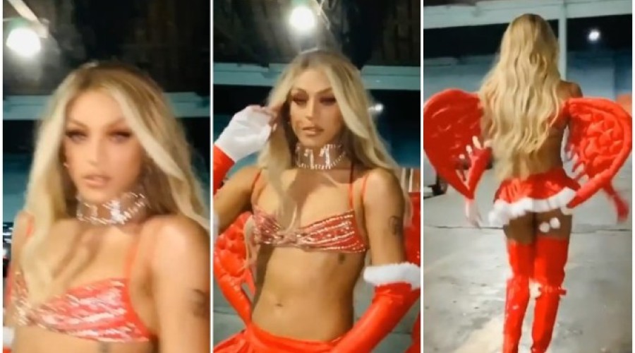 Vídeo: Pabllo Vittar sensualiza como Mamãe Noel e esquece do saco
