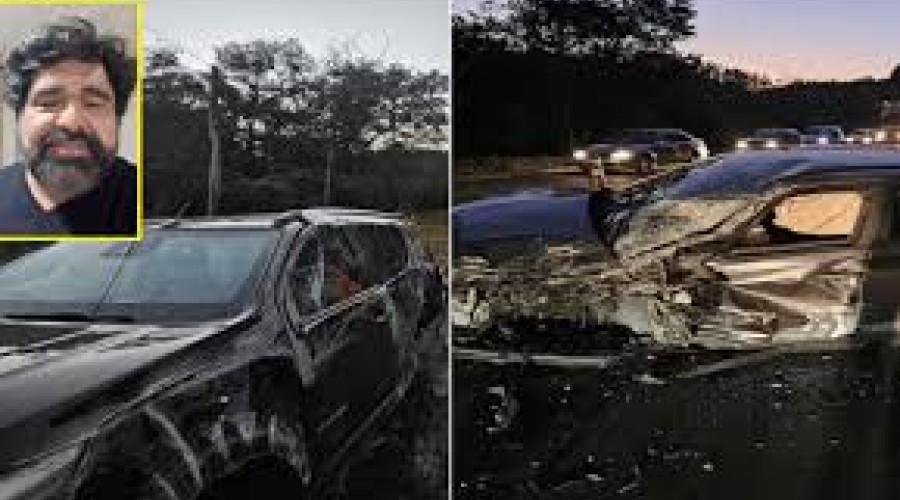 Fabiano, da dupla com César Menotti, capota carro na BR-040, em Juiz de Fora