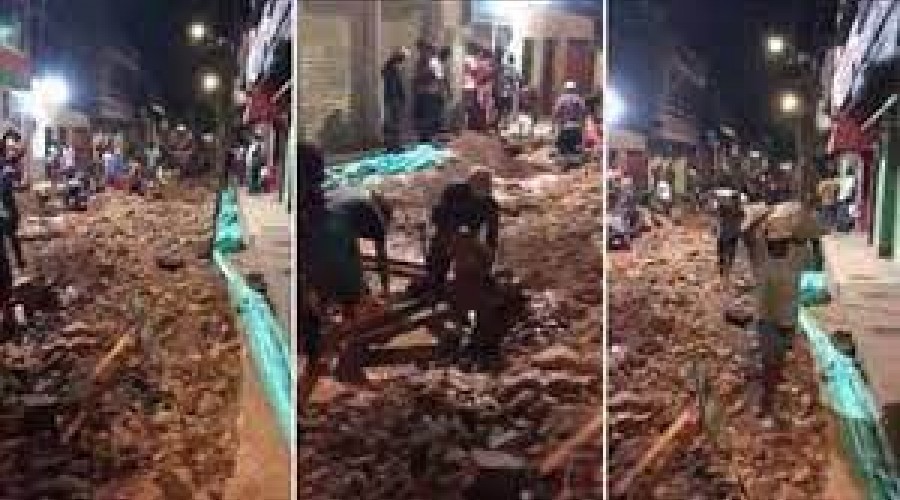 Deu a louca!!! Multidão destrói rua após boatos de que local estaria repleto de ouro