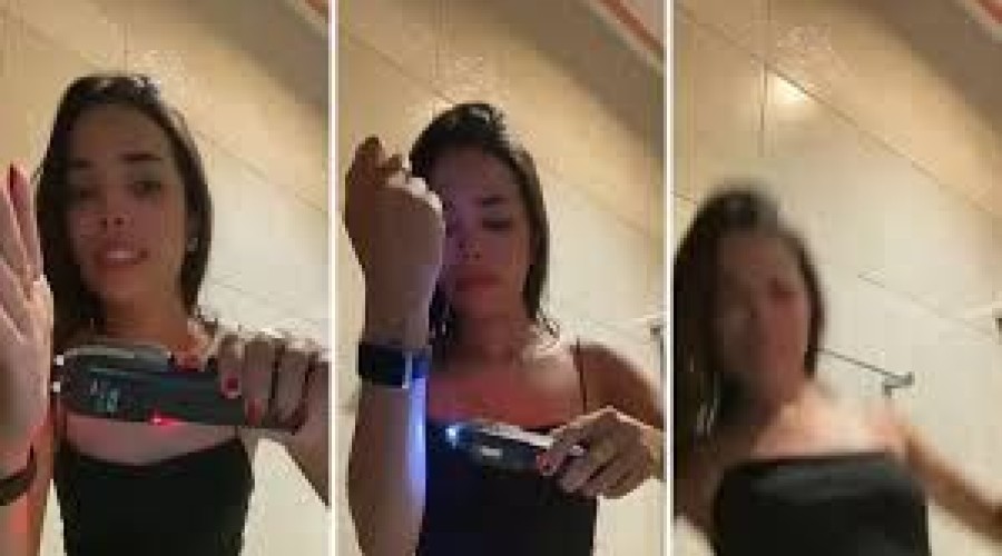 Estudante viraliza ao testar arma de choque nela mesma durante encontro: 'Desligou o sistema'