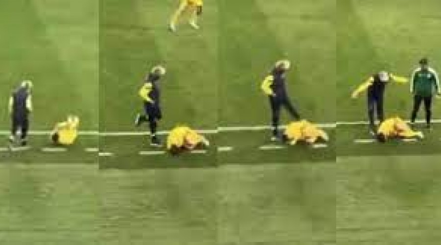 Jorge Jesus se irrita e chuta jogador adversário caído no chão; veja