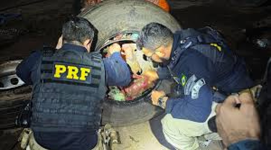 PRF apreende mais de 188 kg de drogas escondidas em pneus de caminhão em São Luís (MA)