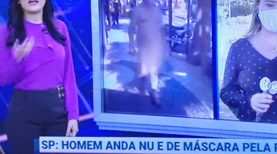 Homem é detido após andar nu e com máscara em Votuporanga