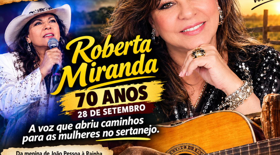 RAÍZES DA HISTÓRIA: Hoje 70 anos - ROBERTA MIRANDA - A VOZ QUE ABRIU CAMINHOS PARA AS MULHERES NO SERTANEJO