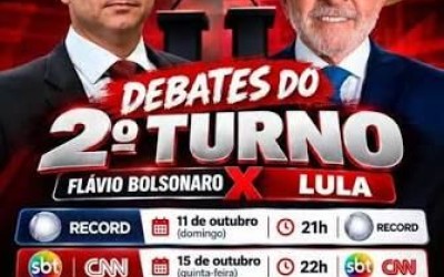 Lula e Flávio têm 3 debates e duas sabatinas marcados - “SBT”, “Band” e “Globo” em 15, 18 e 23