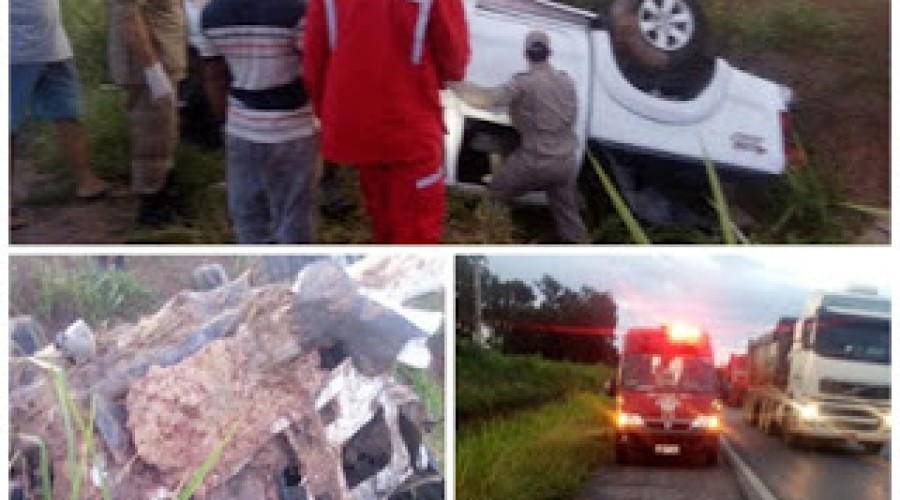 Capotamento de Hilux no povoado Santana, Santa Rita deixa três pessoas feridas da mesma família