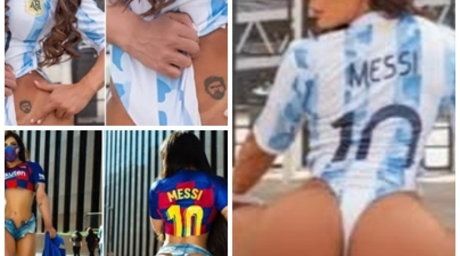 Ex-Miss Bumbum, brasileira faz tatuagem de Messi em parte íntima