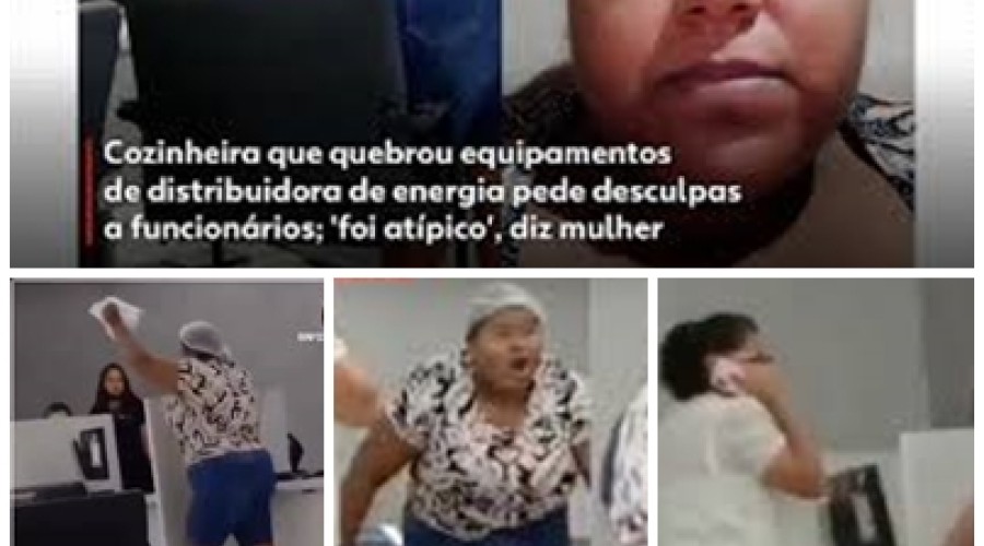 VÍDEO: Cozinheira quebra 11 equipamentos de distribuidora de energia e denuncia 15 dias sem luz