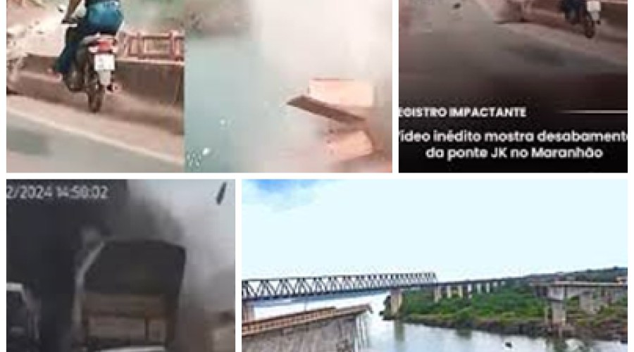 Novos vídeos mostram momento do desabamento da ponte JK entre Tocantins e Maranhão