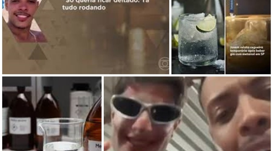 Jovem relata cegueira temporária após beber gin com metanol em SP; amigo segue em coma