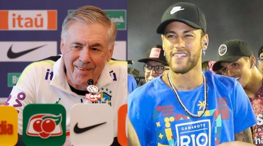 Ancelotti vê Neymar no 'caminho certo' e não descarta convocação para a Seleção